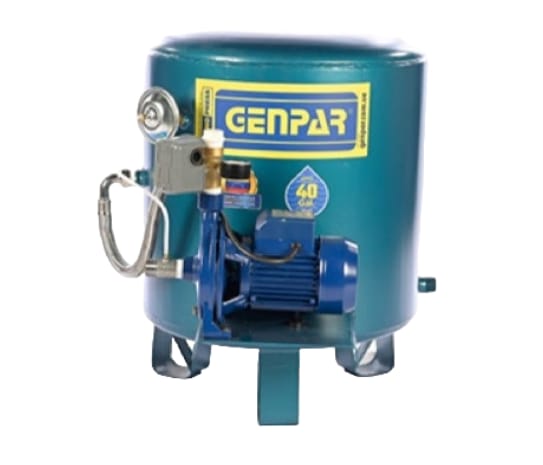 EQUIPO HIDRONEUMATICO 40 GAL, BOMBA CENT 1 HP