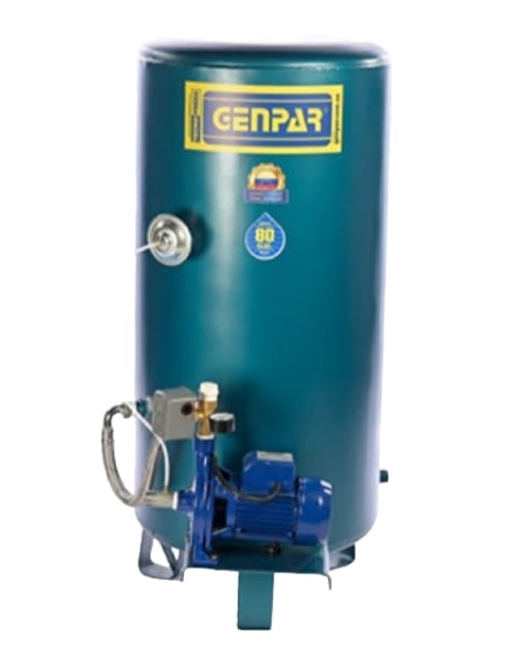 EQUIPO HIDRONEUMÁTICO 80 GAL, BOMBA CENT 1 HP